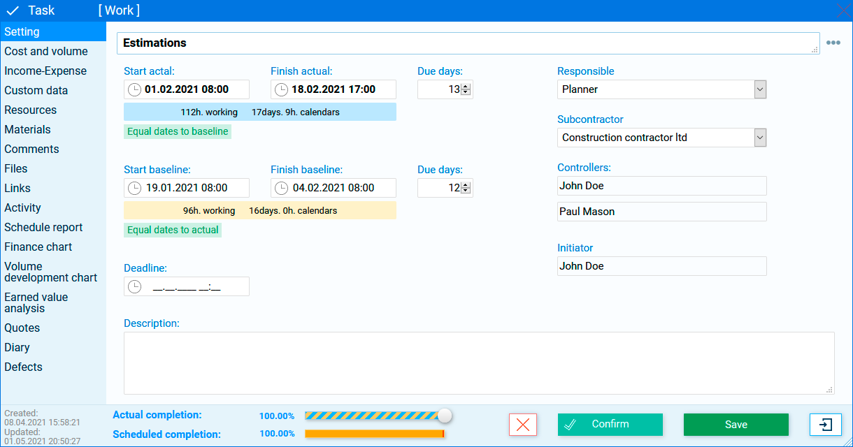 Construction: Task Cost Management Construction: Task Cost Management
